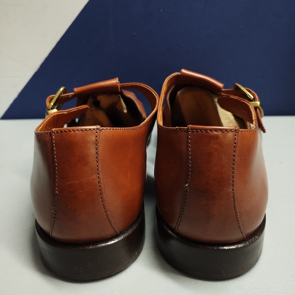 Bass Muzi Fisherman Sandals Mens Size 13W Brown Leather Almond Toe Buckle Strap - Picture 5 of 7